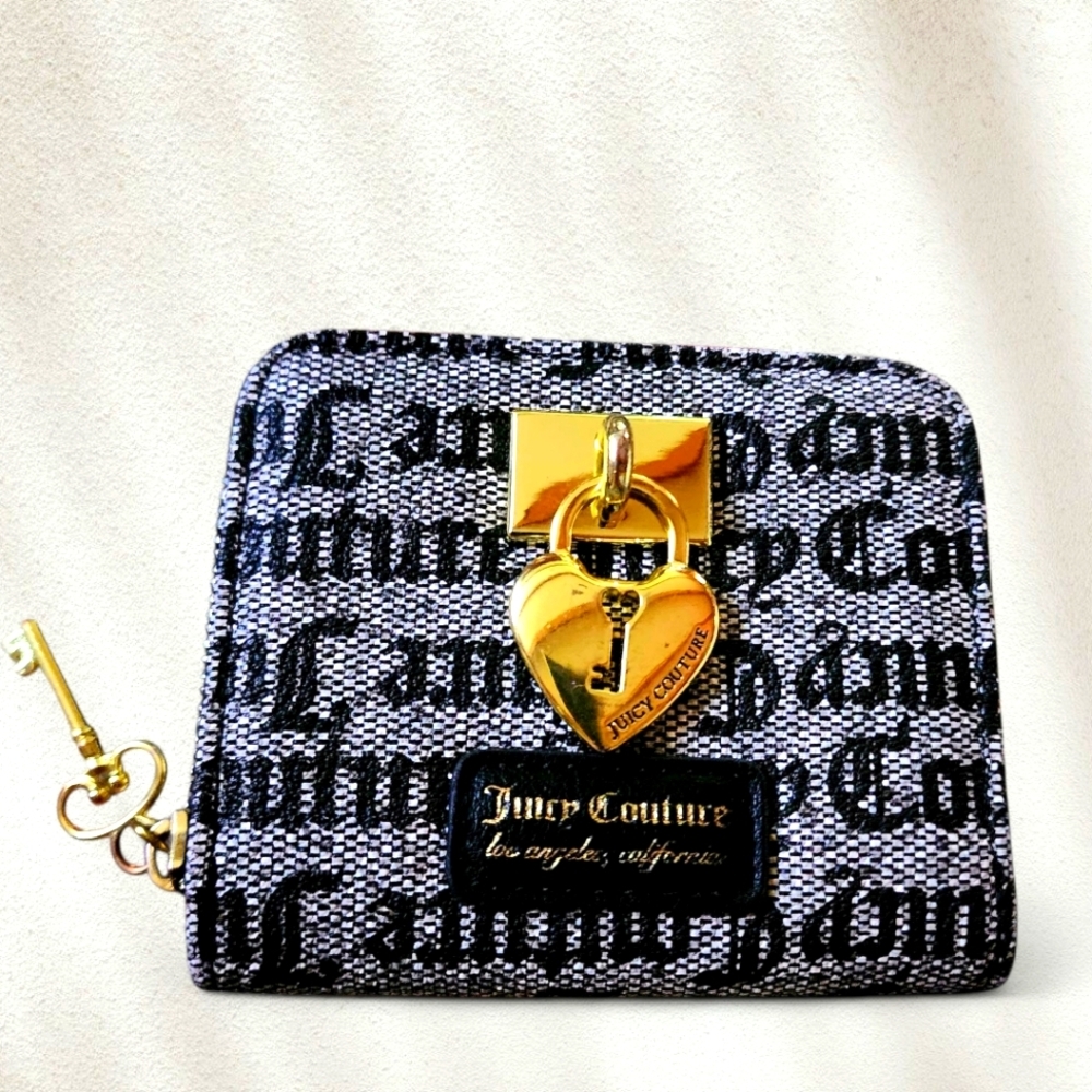 Juicy Couture Gothic Under Lock & Key Wallet Zip Around